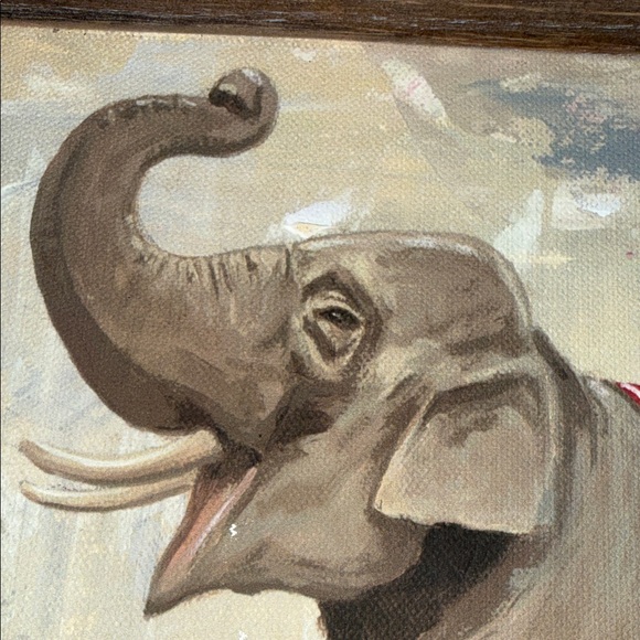 University Elephant Canvas Art with Red Banner - Picture 4 of 5